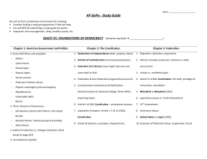 AP GoPo Study Guide: Foundations of Democracy