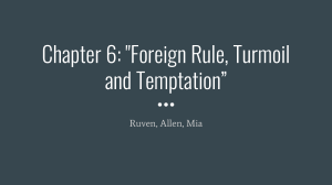 Chapter 6: Foreign Rule, Turmoil and Temptation - Portuguese History