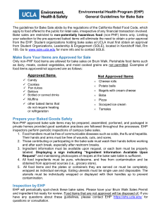 UCLA Bake Sale Guidelines