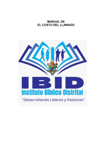 Manual de El Costo del Llamado - IBID