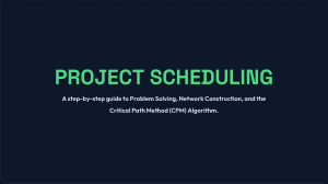Project Scheduling: A Step-by-Step Guide to CPM