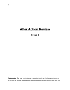 After Action Review: Group Project on Burnout
