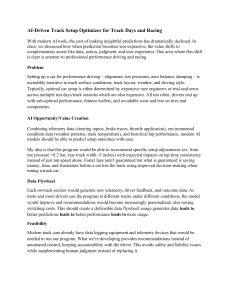 AI Track Setup Optimizer for Racing