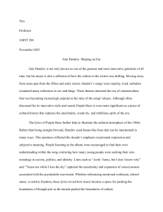 Jimi Hendrix: Shaping an Era - Cultural Impact of Purple Haze