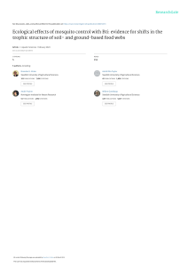 Ecological Effects of Bti Mosquito Control on Food Webs