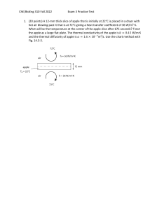ChE/BioEng 310 Exam 3 Practice Test