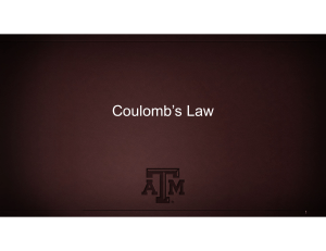 Coulomb's Law Physics Presentation