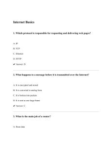 Internet Basics Quiz: Networking Fundamentals Practice Test