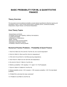 Probability for ML & Quant Finance Workbook