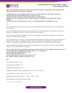 NCERT Solutions Class 11 Physics Chapter 6 Work Energy Power