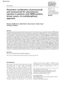 Fixed-Dose Pertuzumab/Trastuzumab for Subcutaneous Breast Cancer