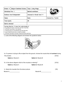 Grade 4 Science Worksheet: Living Things