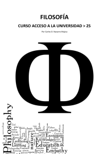 Libro de texto de Filosof&iacute;a para Acceso a la Universidad