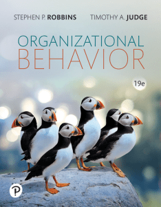 Organizational Behavior 19th Edition Textbook by Robbins & Judge
