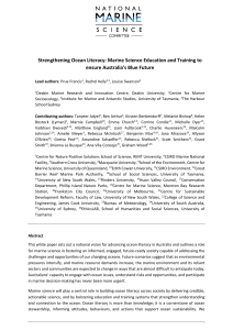 Strengthening Ocean Literacy: Marine Science Education for Australia's Blue Future