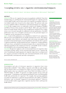 Scoping Review on E-Cigarette Environmental Impacts