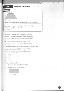 Mathematics Textbook: Deriving Formulae