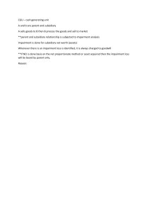CGU & Impairment Analysis in Accounting