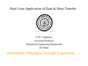 Heat and Mass Transfer Lecture Notes
