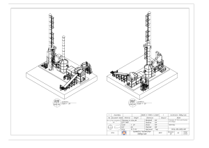 Isometric Incinerator 500kg/Jam Technical Drawing