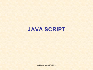 Руководство по JavaScript от Makhmazaiitov Kufliddin