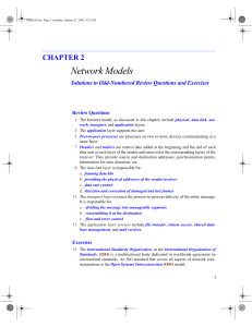 Chapter 2 Network Models Solutions