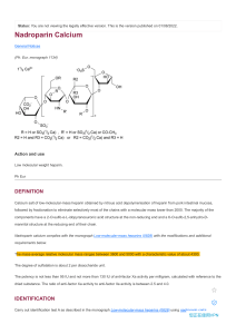 Nadroparin Calcium Ph. Eur. Monograph 1134