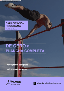 Programa de Calistenia: De Cero a Plancha Completa