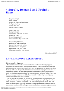 Supply, Demand, and Freight Rates in Maritime Economics