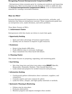 Personal Entrepreneurial Competencies (PECs) Guide
