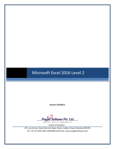 Microsoft Excel 2016 Level 2 Coursebook