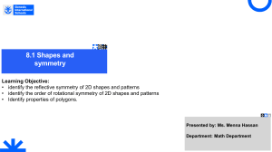 8.1 Shapes and Symmetry: Reflective & Rotational Symmetry Lesson