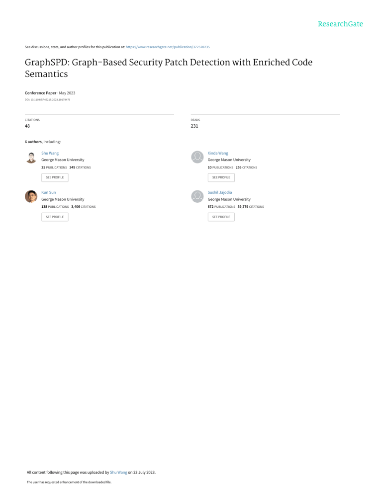 GraphSPD: Graph-Based Security Patch Detection