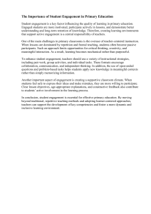Student Engagement in Primary Education: Key Strategies