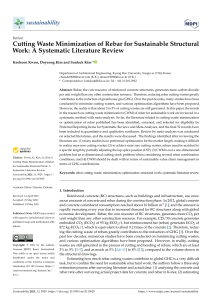 Cutting Waste Minimization of Rebar for Sustainable Structural Work: A Systematic Literature Review