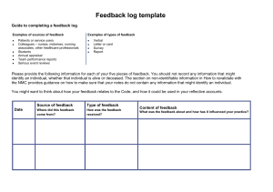 Feedback Log Template for Healthcare Professionals