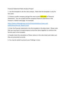 Financial Statement Ratio Analysis Project
