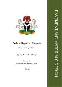 Nigeria Highway Manual Part 1 Vol III: Pavement & Materials Design
