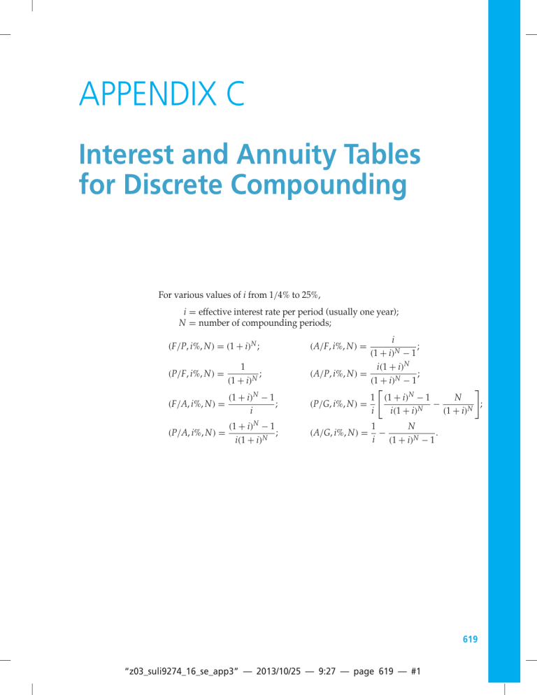 Compounding Table Pinterest Interest and Annuity Tables for Discrete Compounding (Appendix C)