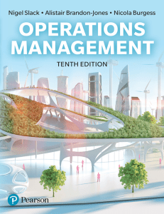 Operations Management 10th Edition Textbook by Slack, Brandon-Jones, Burgess