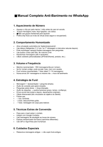 Manual Anti-Banimento WhatsApp: Estrat&eacute;gias para Marketing