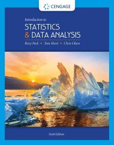 Introduction to Statistics & Data Analysis Textbook