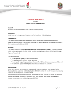 UAE GCAA Safety Decision 2025-03: ROAAS Requirements