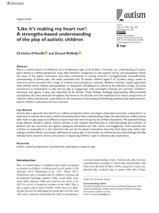 Strengths-Based Understanding of Autistic Children's Play