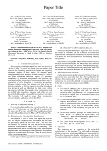 Scientific Paper Template for Conference Proceedings