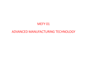 Advanced Manufacturing Technology: Principles & Evolution