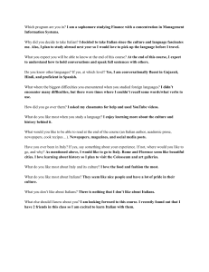 Italian Language Learning Questionnaire