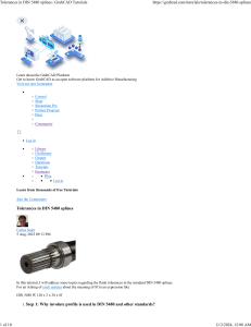 Tolerances in DIN 5480 Splines Tutorial