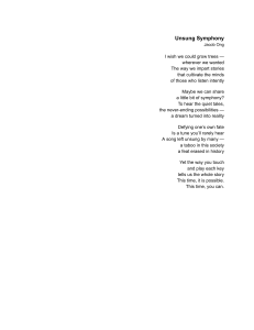 Unsung Symphony by Jacob Ong: A Poem on Fate and Society