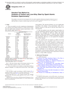 ASTM E415-21: Steel Analysis by Spark Atomic Emission Spectrometry